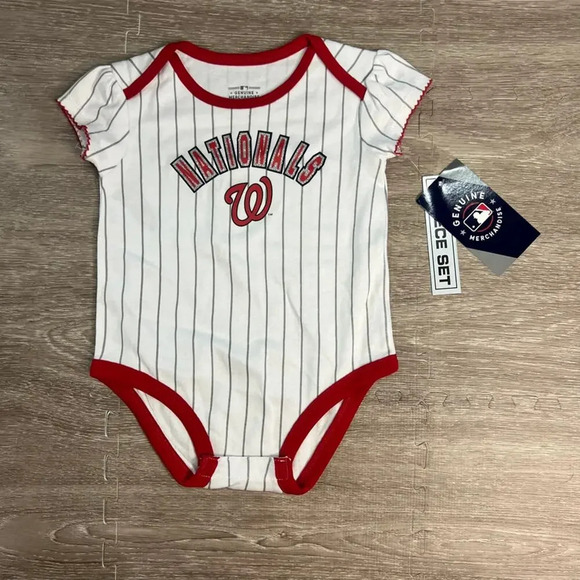 NWT Washington Nationals MLB‎ Infant Bodysuit 3-Pack Unisex Multicolor - Picture 6 of 7